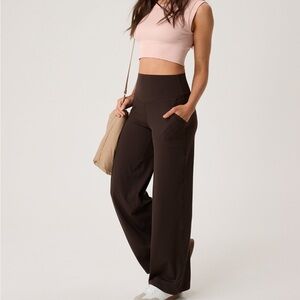 Aerie Brown Wide-Leg Leggings